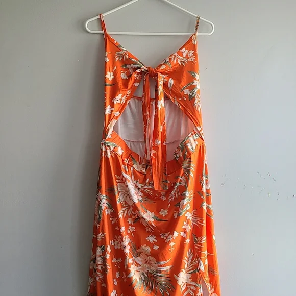 Womens Summer Sexy Sling Dress Hollow Cut Out Belly Slit Beach Casual Dress 2X - Picture 6 of 13